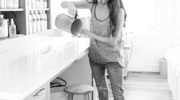 Behind the Scenes : Making Candles in our Sunlit Studio - Little Flower Soap Co