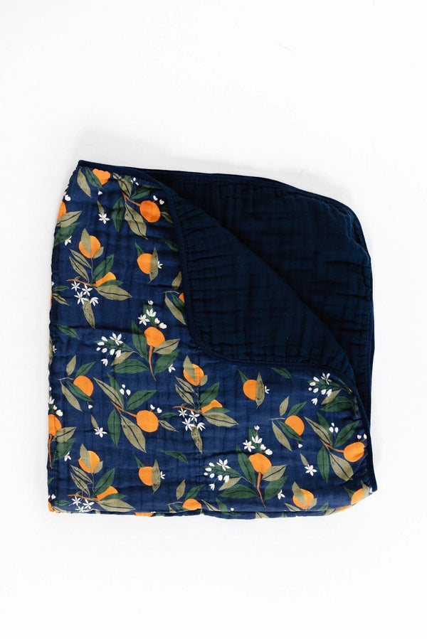 A Little Cutie Quilt - Orange Blossom Blanket - Little Flower Soap Co