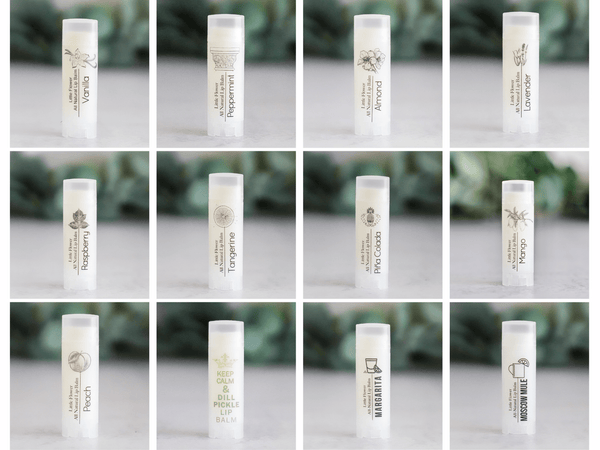 All Natural Lip Balms - Set of 5 - Little Flower Soap Co