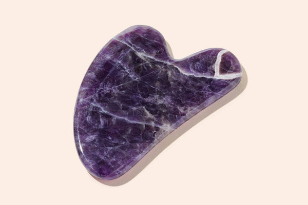 Amethyst Gua Sha Facial Massage Stone - Little Flower Soap Co