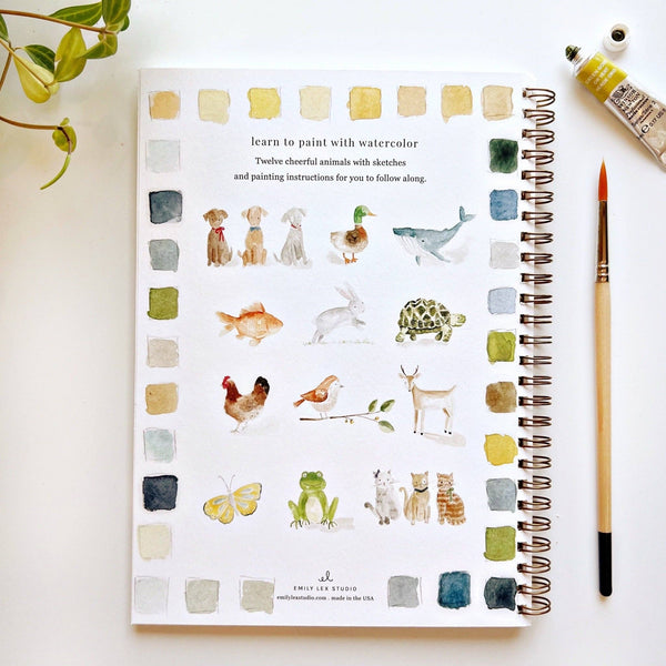 Animals Watercolor Workbook - Little Flower Soap Co