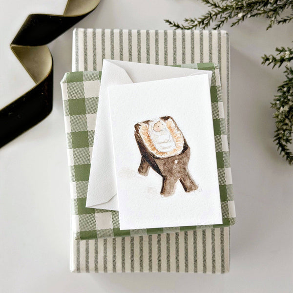Baby Jesus Mini Notecard - Little Flower Soap Coblank cardcardemily lexGreeting Card