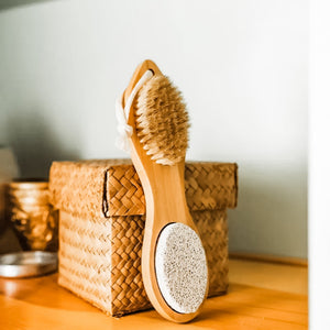 Bamboo Exfoliating Foot Pedicure Tool - Little Flower Soap Co