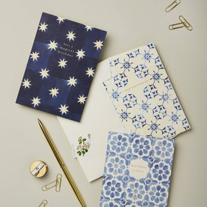 Birthday Wishes - Blue Tile Card - Little Flower Soap Co