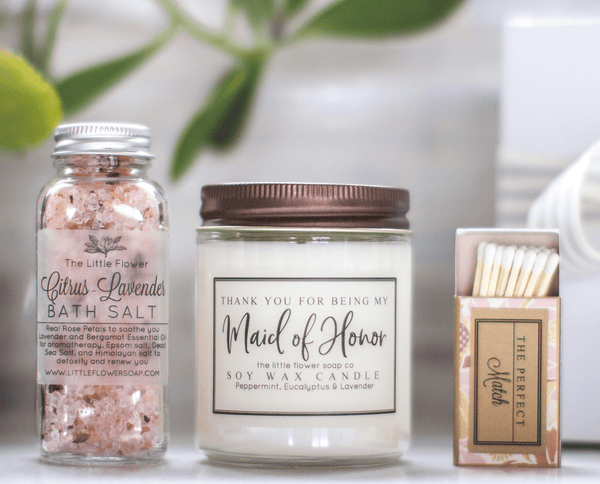 Bridal Party Gifts - Thank You or Will You Be my Bridesmaid Ask - Little Flower Soap Co