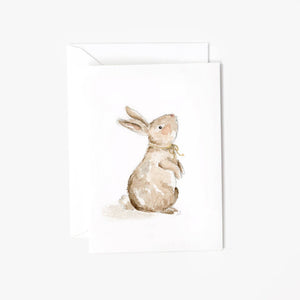 Bunny with bow Mini Notecard - Little Flower Soap Co