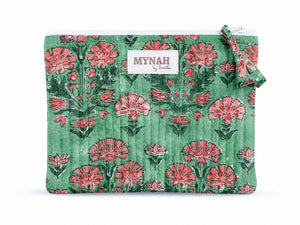 Cactus Rose Quilted Coin Pouch Mini Wallet Bag - Little Flower Soap Cobag