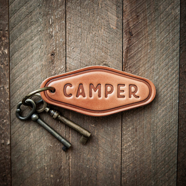 Camper - Leather Keychain - Little Flower Soap Co