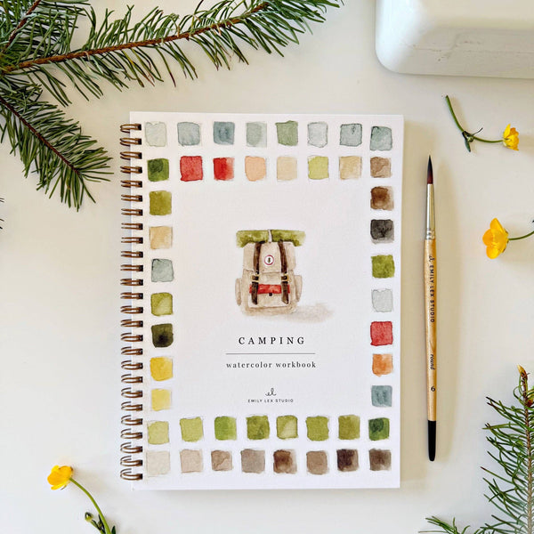 Camping watercolor workbook - Little Flower Soap Co