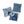 Load image into Gallery viewer, Set of 3 indigo cotton lavender chamomile sleep sachets for relaxation and aromatherapy

