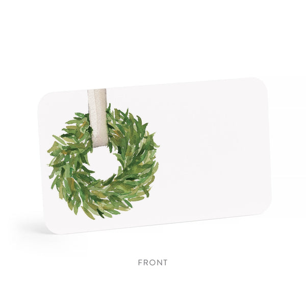 Classic Wreath Little Notes - Christmas Gift Tags - 85 pack Notecards - Little Flower Soap Co