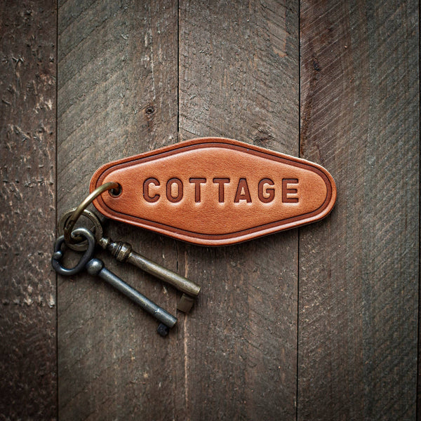 Cottage - Leather Keychain - Little Flower Soap Co