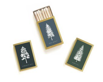 Decorative Botanical Match Box - Sage - Little Flower Soap Co