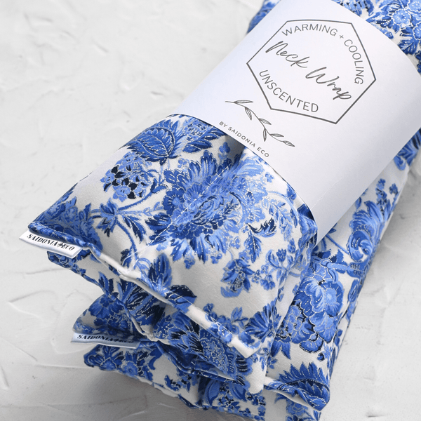 Delft Blue Neck Heating Pad – Hot & Cold Therapy - Little Flower Soap Cocooling neck wrapDelftfloralSpa Accessories