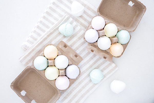 Easter Egg Essential Oil Bath Bombs - Gift Box of 6 - Little Flower Soap Cobath and beautyBath and Showerbath bombbath bombs