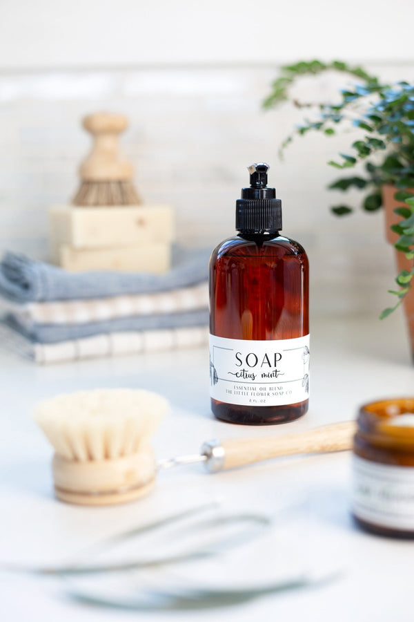 Eco Friendly Dish Brush - Bamboo & Sisal - Little Flower Soap Co