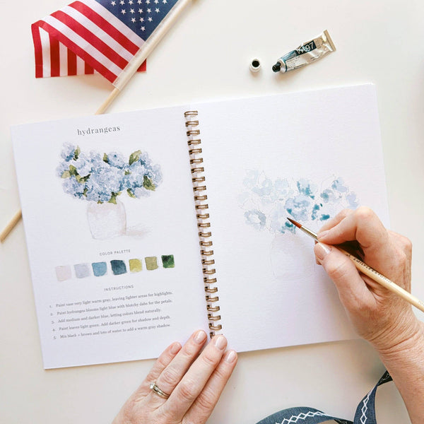 Emily Lex Studio Americana Watercolor Workbook - Little Flower Soap Co4th - of - julyart - activitycraft - kitart supplies