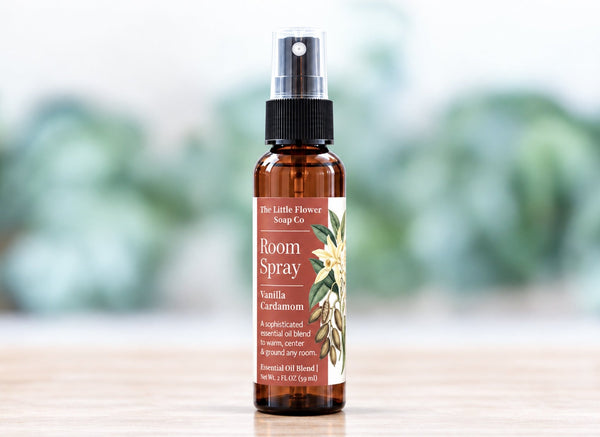 Essential Oil Room Spray Sampler | Four 2 oz Scents - Little Flower Soap Coessential oil room spraylavender room spraylemon rosewood room sprayRoom Spray
