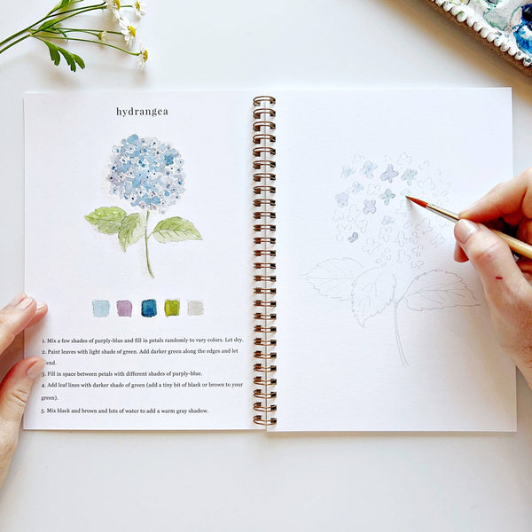Flowers Watercolor Workbook - Little Flower Soap Co