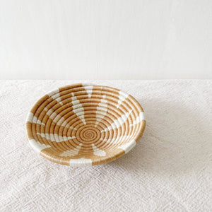 Gahoma Handwoven Small Bowl | Decorative Catchall Basket - Little Flower Soap Coall naturalbasketbeigeBathroom Decor