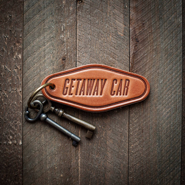 Getaway Car - Leather Keychain - Little Flower Soap Co