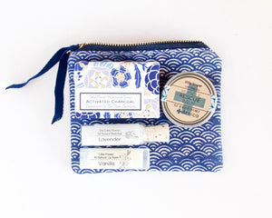Handmade Travel Cosmetic Pouch and Spa Gift Set - Little Flower Soap Co