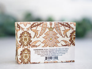 Hibiscus Rose Geranium - Large Bar Soap 6oz - Little Flower Soap Co