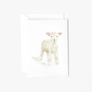 Lamb mini notecard - Easter or Baby Shower Card - Little Flower Soap Co