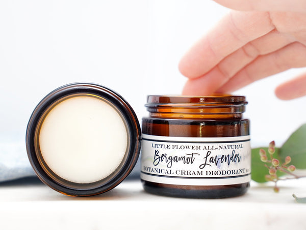 Lavender Bergamot Natural Deodorant - aluminum free - Little Flower Soap Co