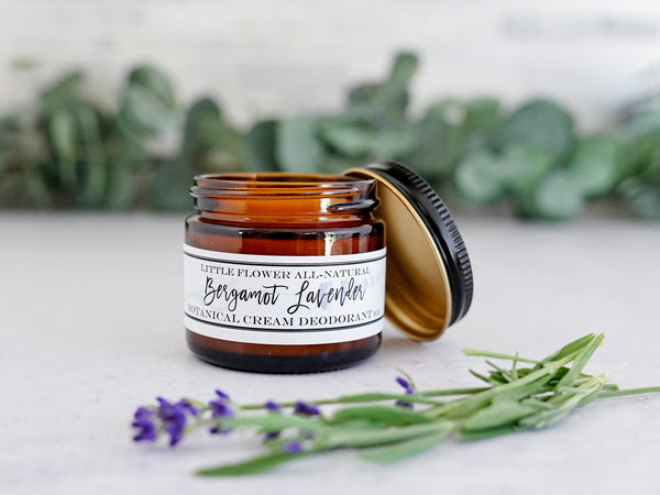 Lavender Bergamot Natural Deodorant - aluminum free - Little Flower Soap Co