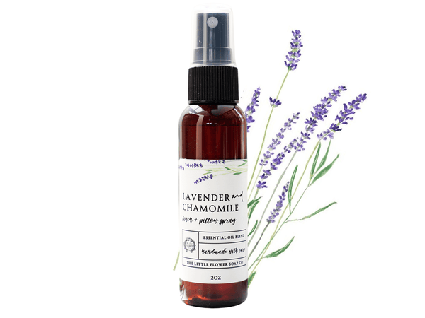 Lavender Chamomile Pillow Mist - Essential Oil Linen Spray - Little Flower Soap Cochamomilechamomile essential oilcortinapillow spray