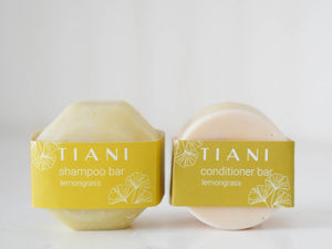 Lemongrass Shampoo & Conditioner Bar Set - Little Flower Soap CoBath and Showerconditioner barEco Friendlyshampoo