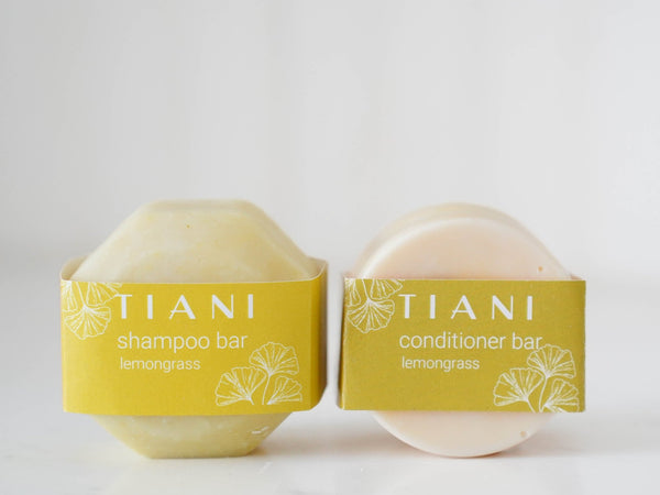 Lemongrass Shampoo & Conditioner Bar Set - Little Flower Soap CoBath and Showerconditioner barEco Friendlyshampoo