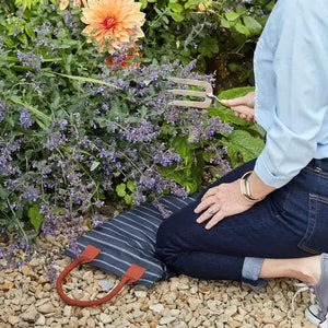 Memory Foam Navy Garden Kneeler - Little Flower Soap Co