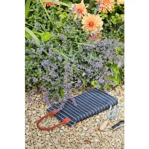 Memory Foam Navy Garden Kneeler - Little Flower Soap Co
