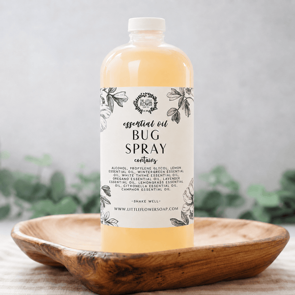 Natural Bug Spray - Essential Oil Insect Repellent - Little Flower Soap CoBug SprayCamping KitcitronellaBug Spray