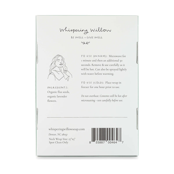 Neck Wrap, Lavender - Fern - Aromatherapy - Heated or Cooled - Little Flower Soap Cocooling neck wraphome spa day kithome spa giftSpa Accessories