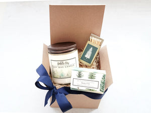 Noble Fir Candle and Soap Gift Set - Little Flower Soap Co