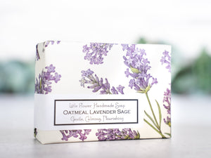 Oatmeal Lavender Sage - Handmade Bar Soap - Little Flower Soap Co
