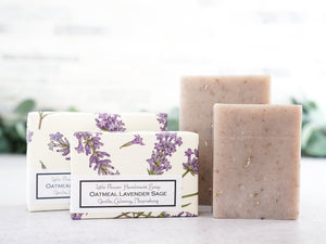 Oatmeal Lavender Sage - Handmade Bar Soap - Little Flower Soap Co