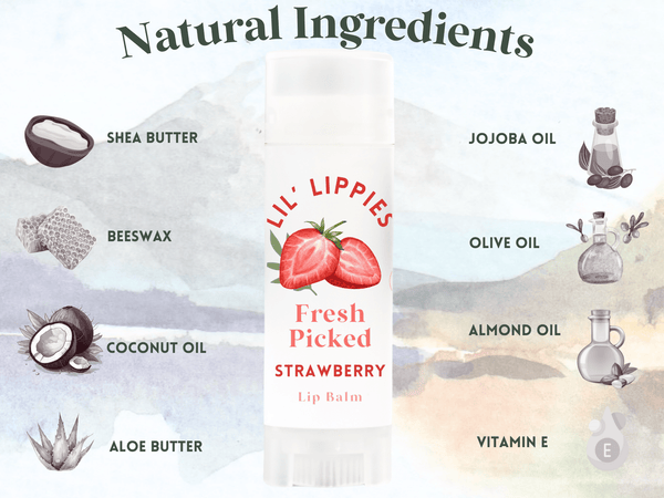 Set of 5 Lip Balms - Lil Lippies Wild Bunch - Little Flower Soap Co