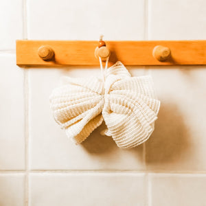 Shower Pouf | Ramie Exfoliating Sponge - Little Flower Soap Co
