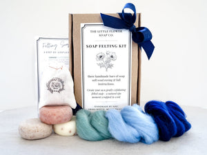 Soap Felting Kit - DIY Wool wrapped soap - Little Flower Soap Co