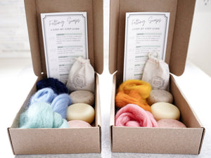 Soap Felting Kit - DIY Wool wrapped soap - Little Flower Soap Co