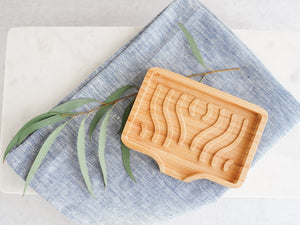Wavy Lift Bamboo Soap Dish - Little Flower Soap Co
