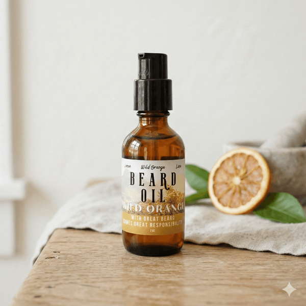 Wild Orange Beard Oil - 2oz - Little Flower Soap CoBeardBeard CareBeard care and groomingBeard Care