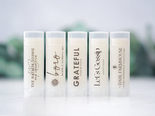 Your Logo Custom Label Lip Balm - Case of 10 - Little Flower Soap CoLip Balm