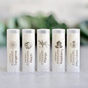 All Natural Lip Balms - Set of 5 - Little Flower Soap Co