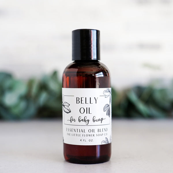 Belly Oil - For for growing pregnancy tummies - Little Flower Soap Co