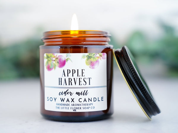 Bourbon Chestnut Hand Poured Candle - Little Flower Soap Co